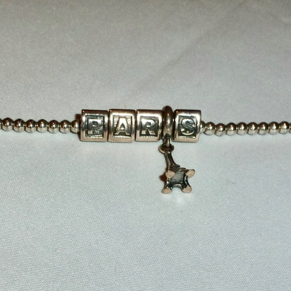 Pandora 925 Sterling Silver Five (5) Charm Paris Bracelet - Picture 6 of 6